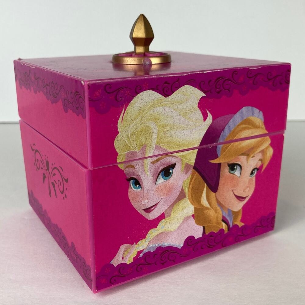 Mr Christmas Disney Princesses Frozen Anna & Elsa Musical Jewelry Box